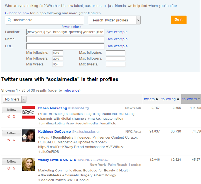 Twitter Follower Analytics, Compare Users With FollowerWonk